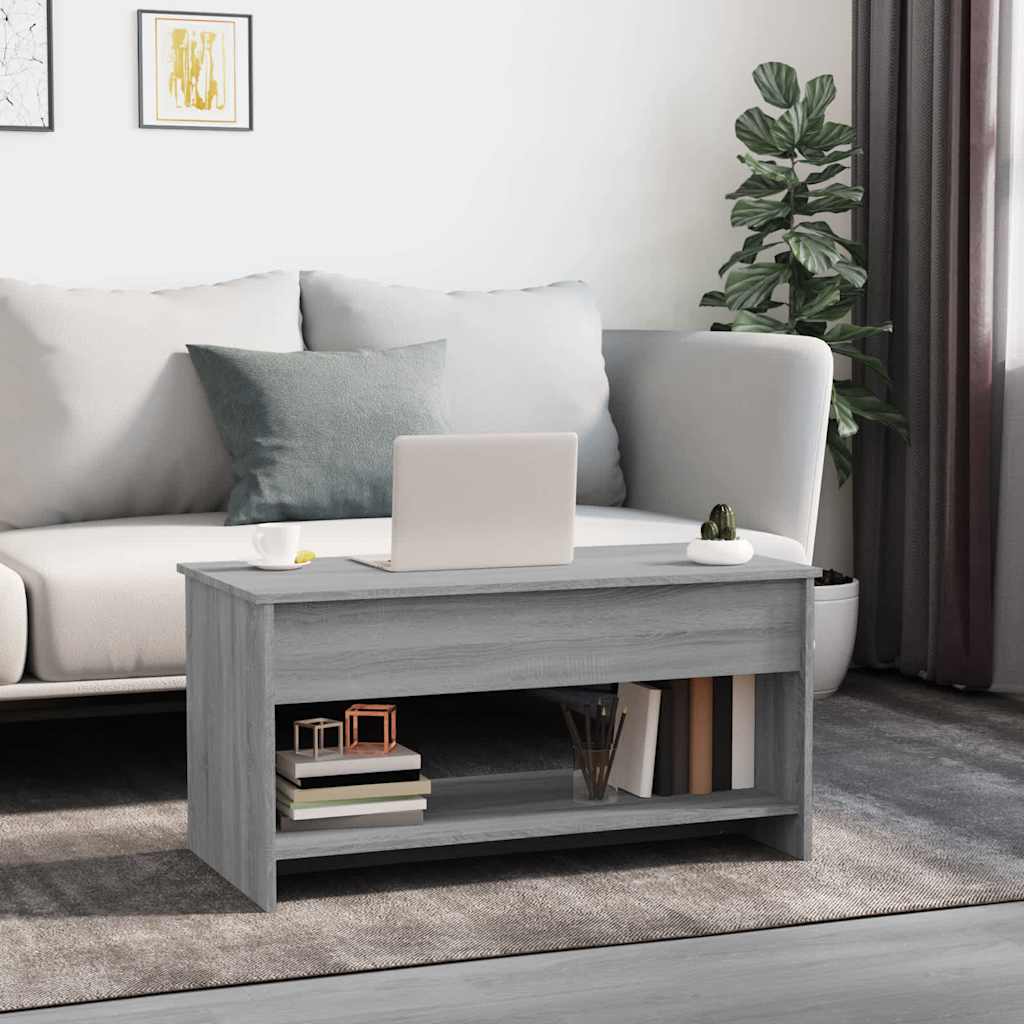 Coffee Table Grey Sonoma 102x50x52,5 cm Engineered Wood