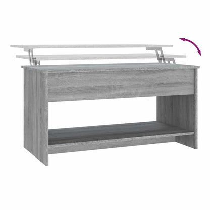 Coffee Table Grey Sonoma 102x50x52,5 cm Engineered Wood