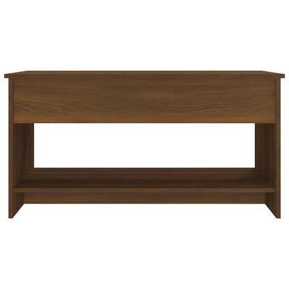 Coffee Table Brown Oak 102x50x52.5 cm Engineered Wood