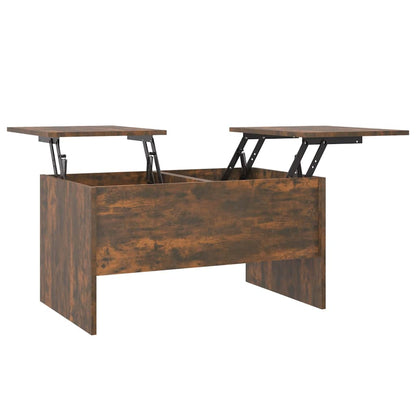 Coffee Table Smoked Oak 80x50x42,5 cm Engineered Wood