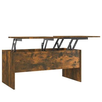 Coffee Table Smoked Oak 102x50,5x46,5 cm Engineered Wood