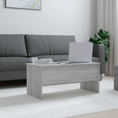 Coffee Table Grey Sonoma 102x50,5x46,5 cm Engineered Wood