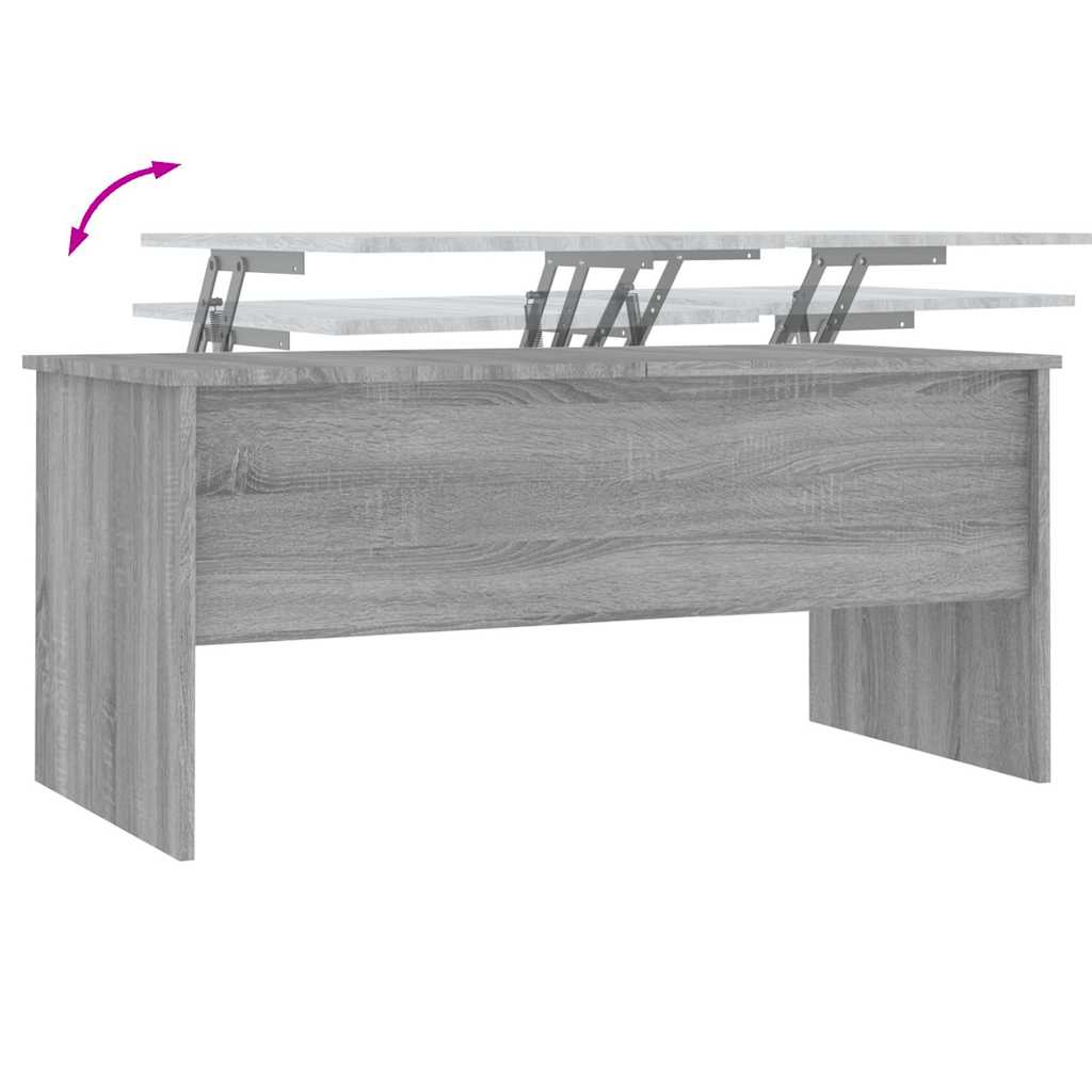 Coffee Table Grey Sonoma 102x50,5x46,5 cm Engineered Wood