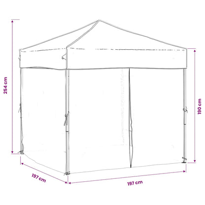 Folding Party Tent with Sidewalls Anthracite 2x2 m