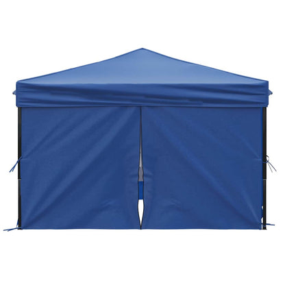 Folding Party Tent with Sidewalls Blue 3x3 m