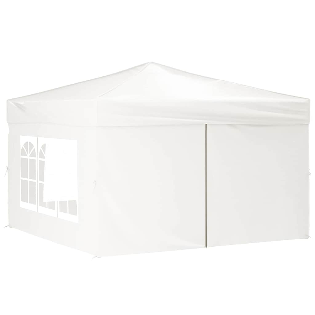 Folding Party Tent with Sidewalls White 3x3 m