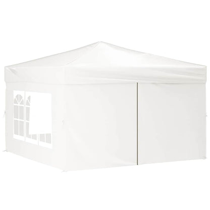 Folding Party Tent with Sidewalls White 3x3 m