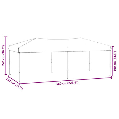Folding Party Tent with Sidewalls Red 3x6 m