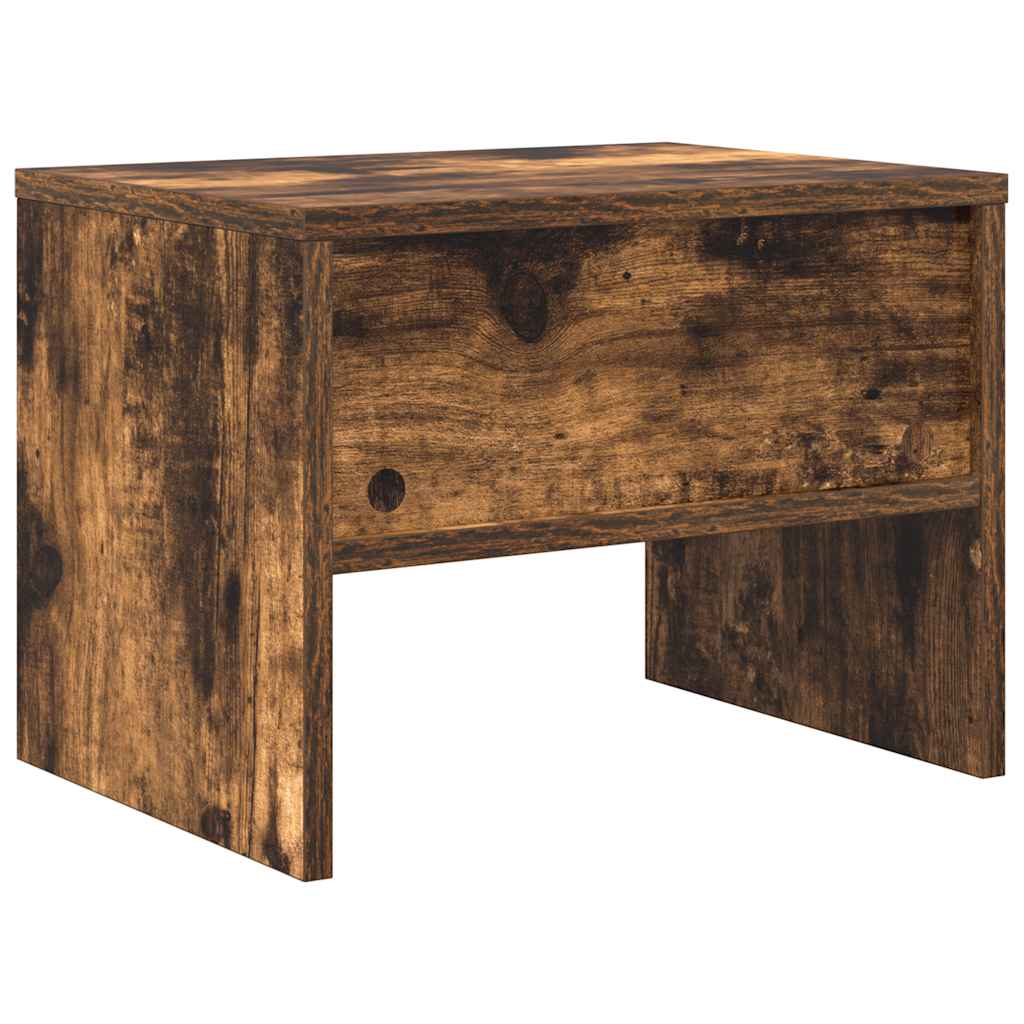 Bedside Cabinet Smoked Oak 40x30x30 cm Engineered Wood