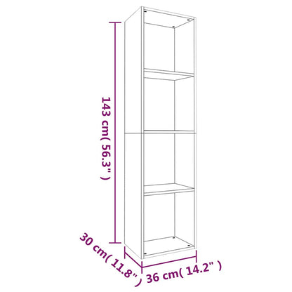 Book Cabinet/TV Cabinet Grey Sonoma 36x30x143cm Engineered Wood