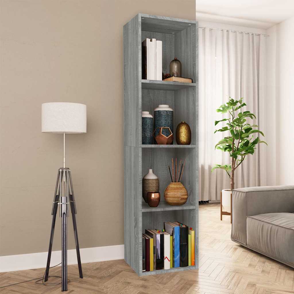 Book Cabinet/TV Cabinet Grey Sonoma 36x30x143 cm Engineered Wood