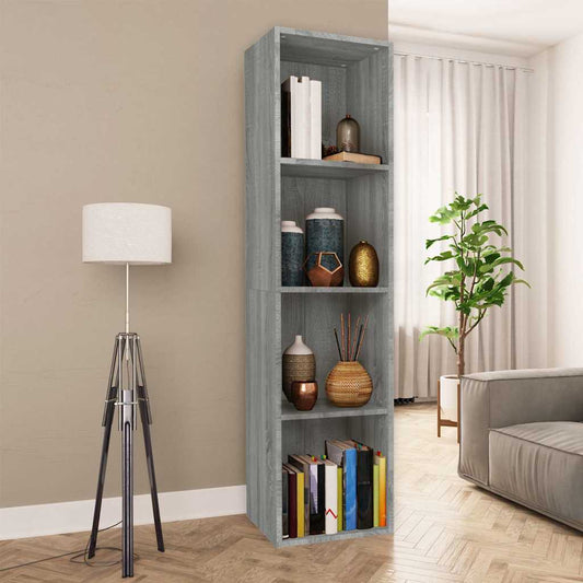 Book Cabinet/TV Cabinet Grey Sonoma 36x30x143 cm Engineered Wood