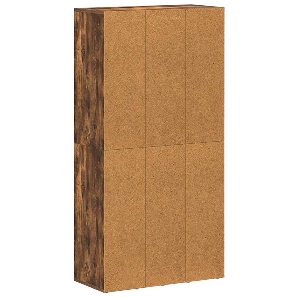 Book Cabinet/Sideboard Smoked Oak 66x30x130 cm Engineered Wood