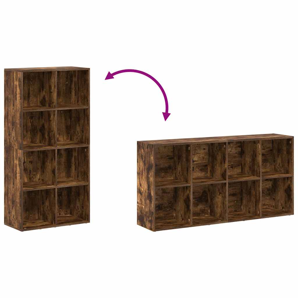Book Cabinet/Sideboard Smoked Oak 66x30x130 cm Engineered Wood