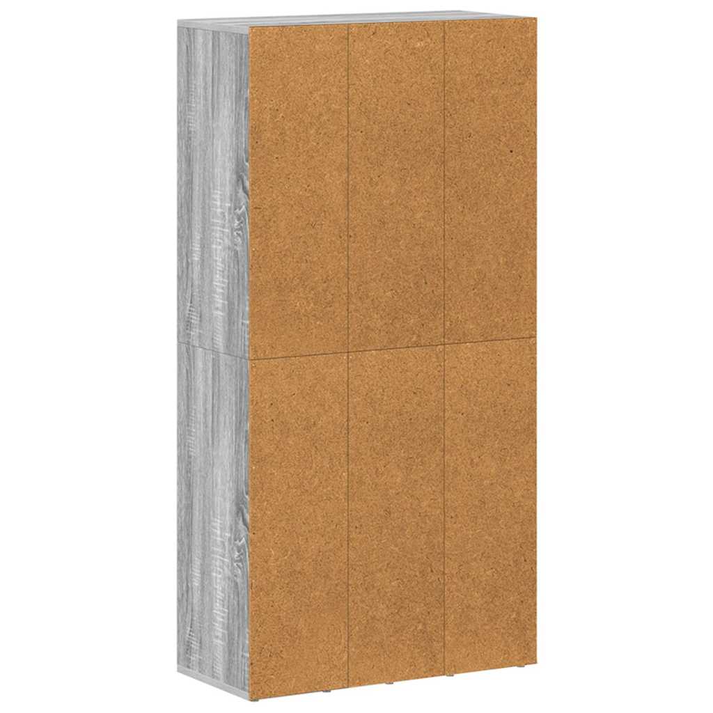 Book Cabinet/Sideboard Grey Sonoma 66x30x130 cm Engineered Wood