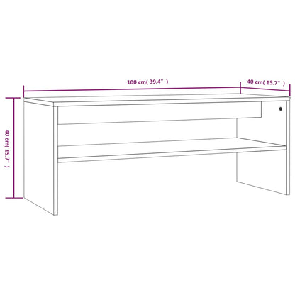 Coffee Table Smoked Oak 100x40x40 cm Engineered Wood