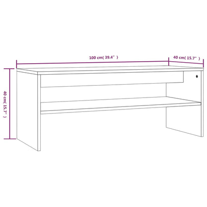 Coffee Table Grey Sonoma 100x40x40 cm Engineered Wood