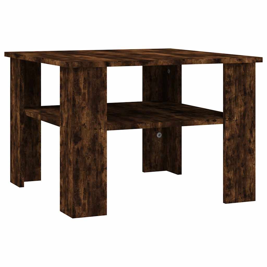 Coffee Table Smoked Oak 60x60x42 cm Engineered Wood