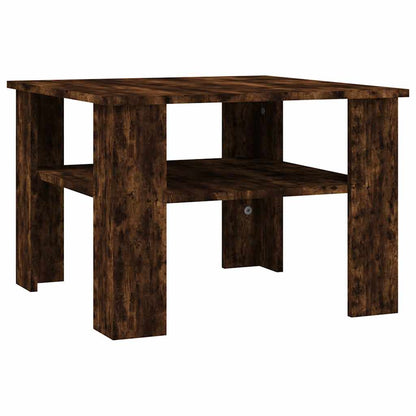 Coffee Table Smoked Oak 60x60x42 cm Engineered Wood