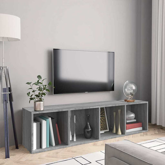 Book Cabinet/TV Cabinet Grey Sonoma 143x30x36cm Engineered Wood