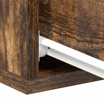 Floating Nightstand Smoked Oak 40x30x15 cm Engineered Wood