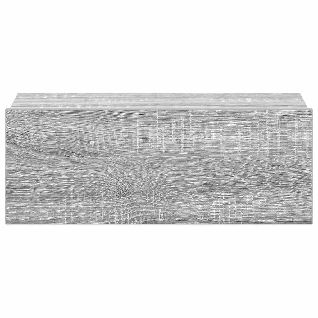 815285 vidaXL Floating Nightstands 2pcs Grey Sonoma 40x30x15cm Engineered Wood