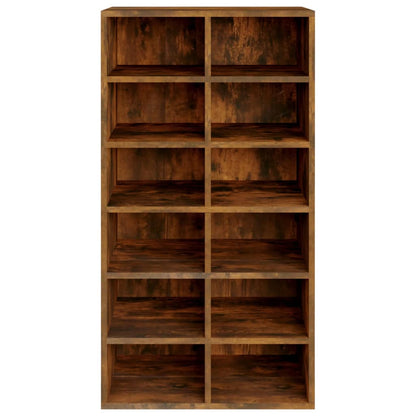 Shoe Rack Smoked Oak 54x34x100.5 cm Engineered Wood