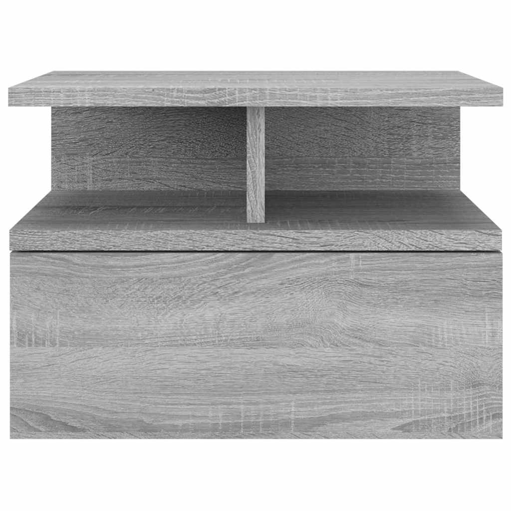 Floating Nightstand 2 pcs Grey Sonoma 40x31x27 cm