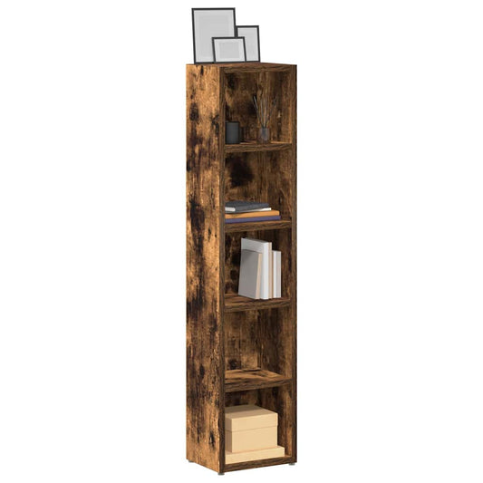 CD Cabinets 2 pcs Smoked Oak 21x16x93,5 cm Engineered Wood