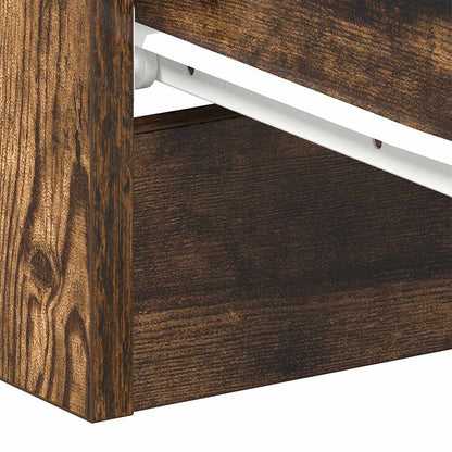 Bedside Cabinets 2 pcs Smoked Oak 38x35x56 cm Engineered Wood
