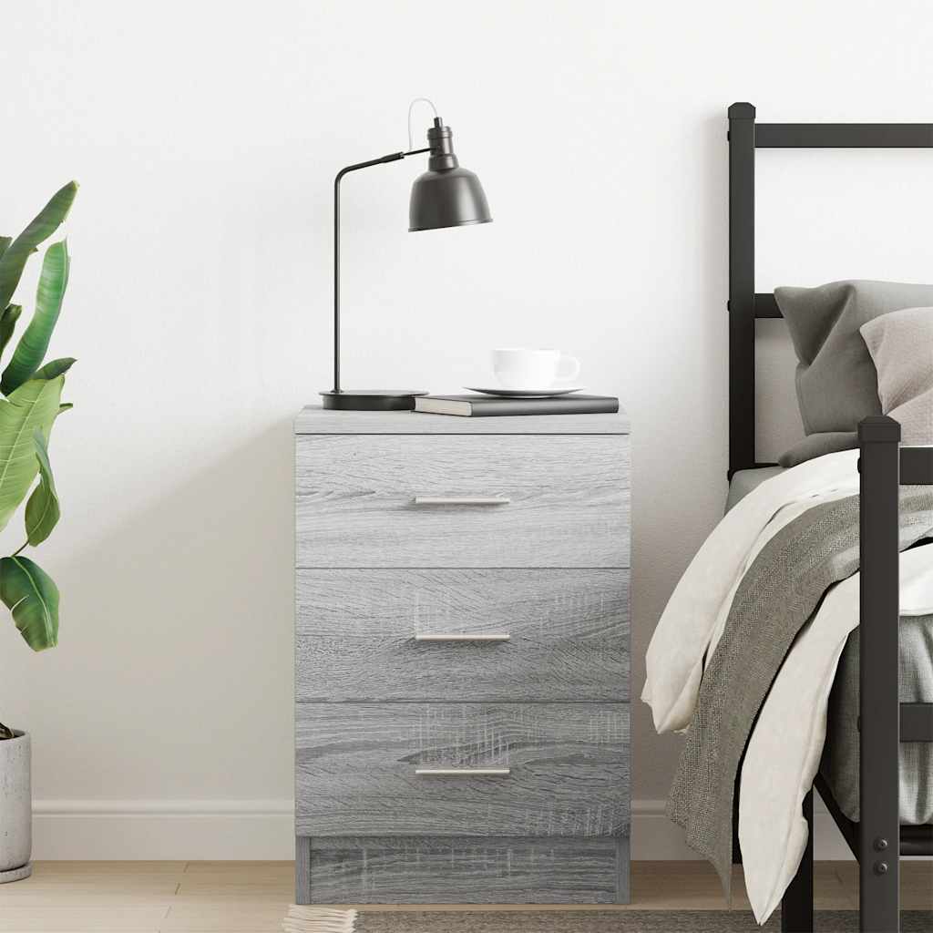 Bedside Cabinet Grey Sonoma 38x35x56 cm Engineered Wood