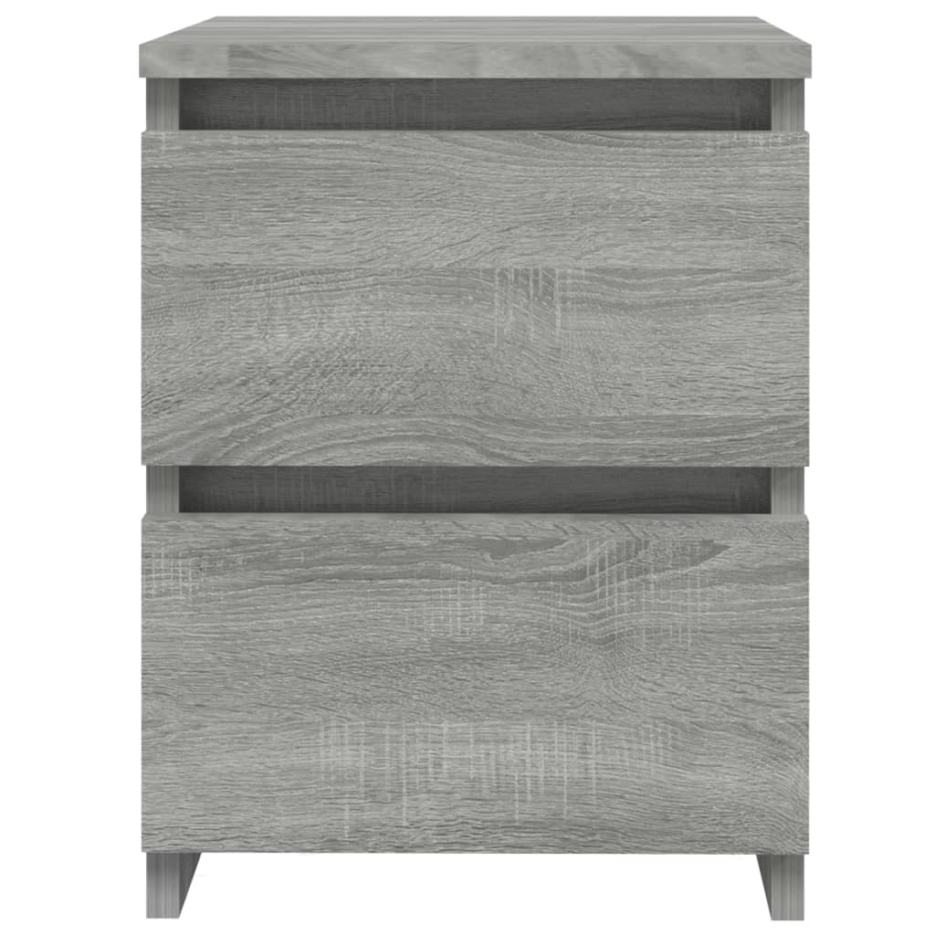 Bedside Cabinets 2 pcs Grey Sonoma 30x30x40 cm Engineered Wood