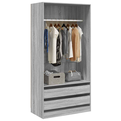 Wardrobe Grey Sonoma 100x50x200 cm Engineered Wood