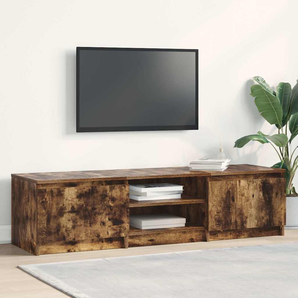 TV Cabinet Smoked Oak 140x40x35,5 cm Engineered Wood