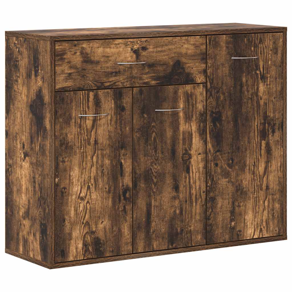 Sideboard Smoked Oak 88x30x70 cm Engineered Wood
