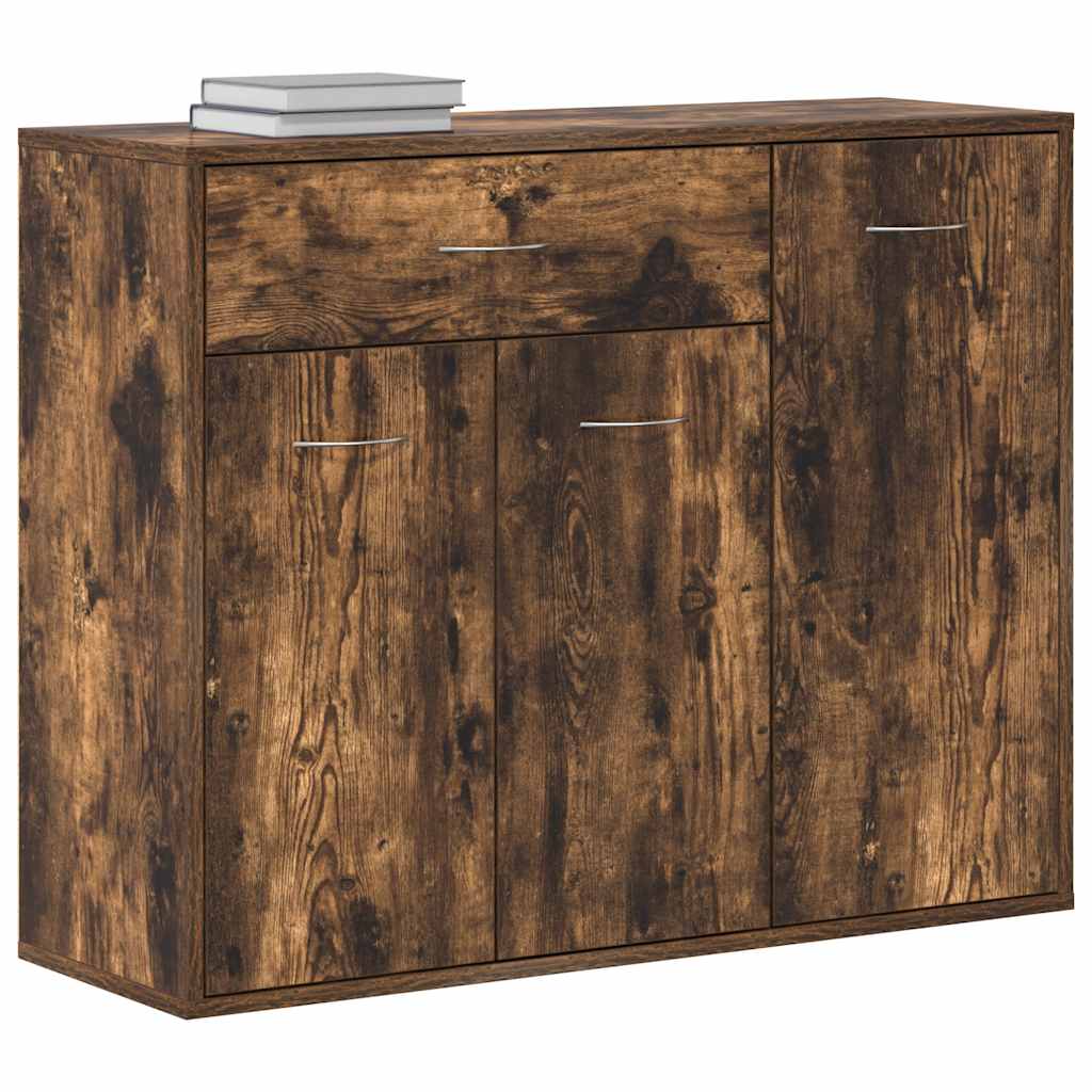 Sideboard Smoked Oak 88x30x70 cm Engineered Wood