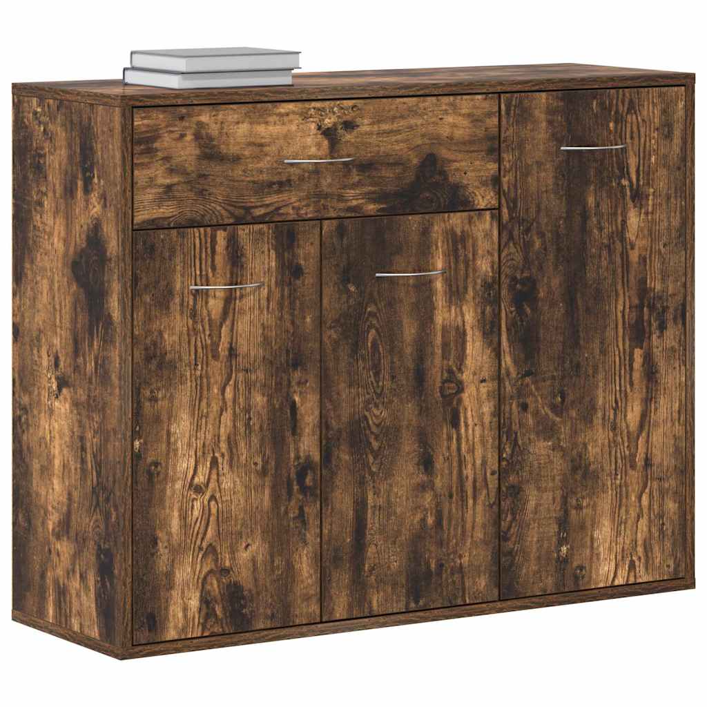 Sideboard Smoked Oak 88x30x70 cm Engineered Wood