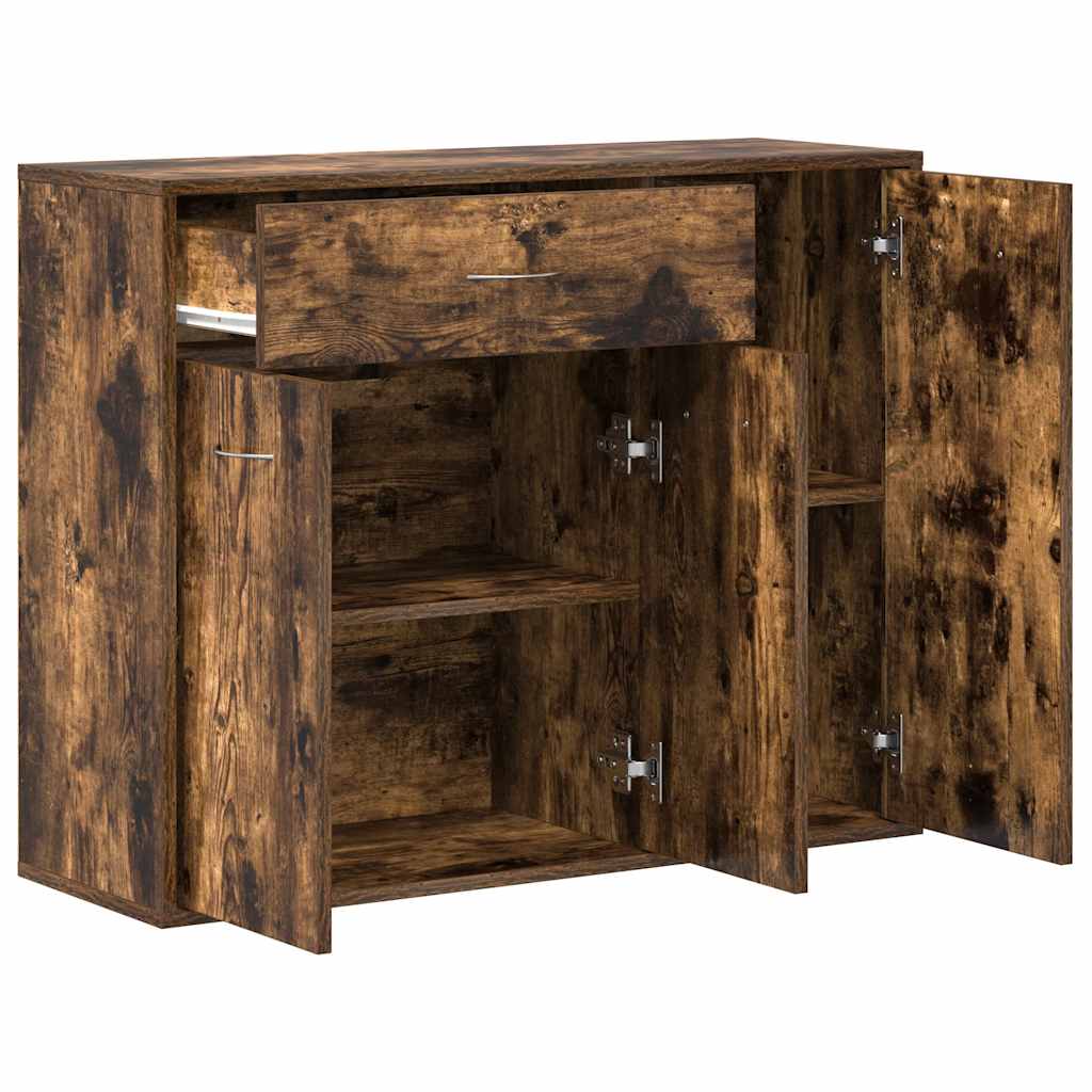 Sideboard Smoked Oak 88x30x70 cm Engineered Wood