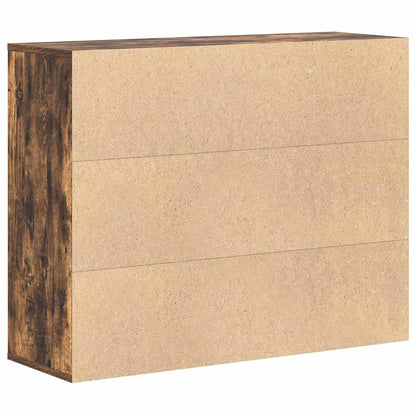 Sideboard Smoked Oak 88x30x70 cm Engineered Wood