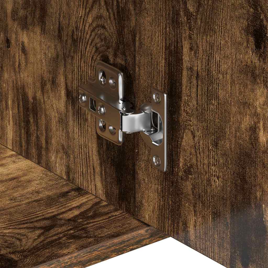 Sideboard Smoked Oak 88x30x70 cm Engineered Wood