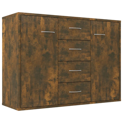 815369 vidaXL Sideboard Smoked Oak 88x30x65 cm Engineered Wood