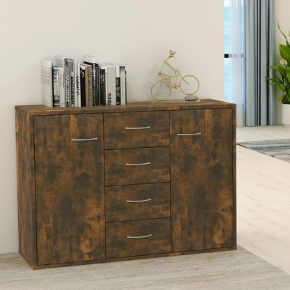 815369 vidaXL Sideboard Smoked Oak 88x30x65 cm Engineered Wood