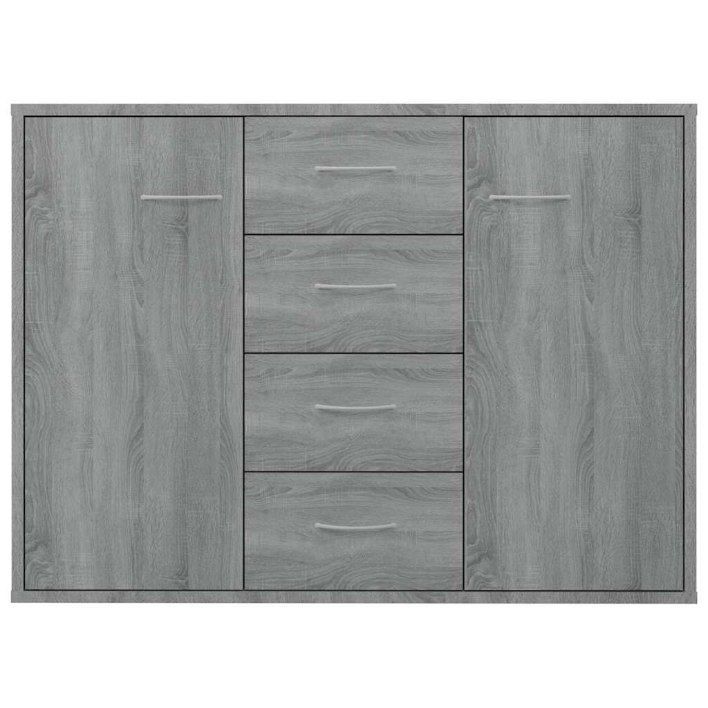 815370 vidaXL Sideboard Grey Sonoma 88x30x65 cm Engineered Wood