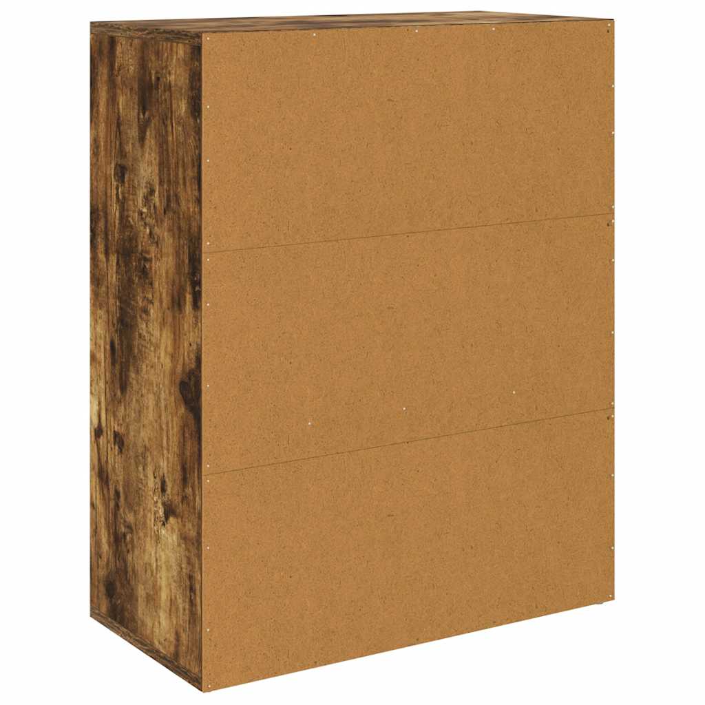 Sideboard Smoked Oak 60x30x75 cm Engineered Wood