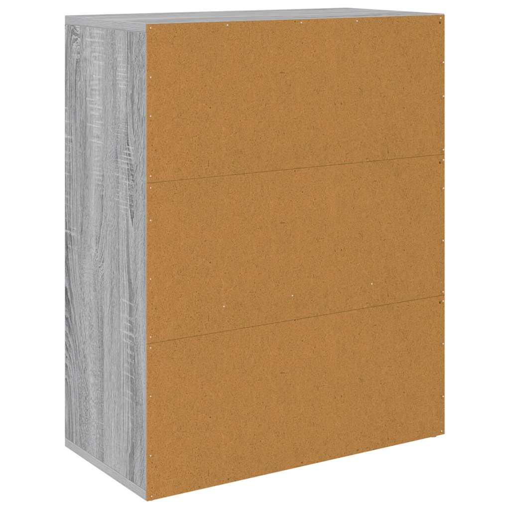 815376 vidaXL Sideboard Grey Sonoma 60x30x75 cm Engineered Wood