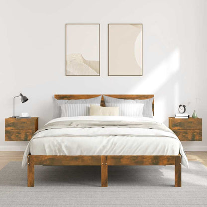 Bedside Cabinets 2 pcs Smoked Oak 40x30x30 cm Engineered Wood