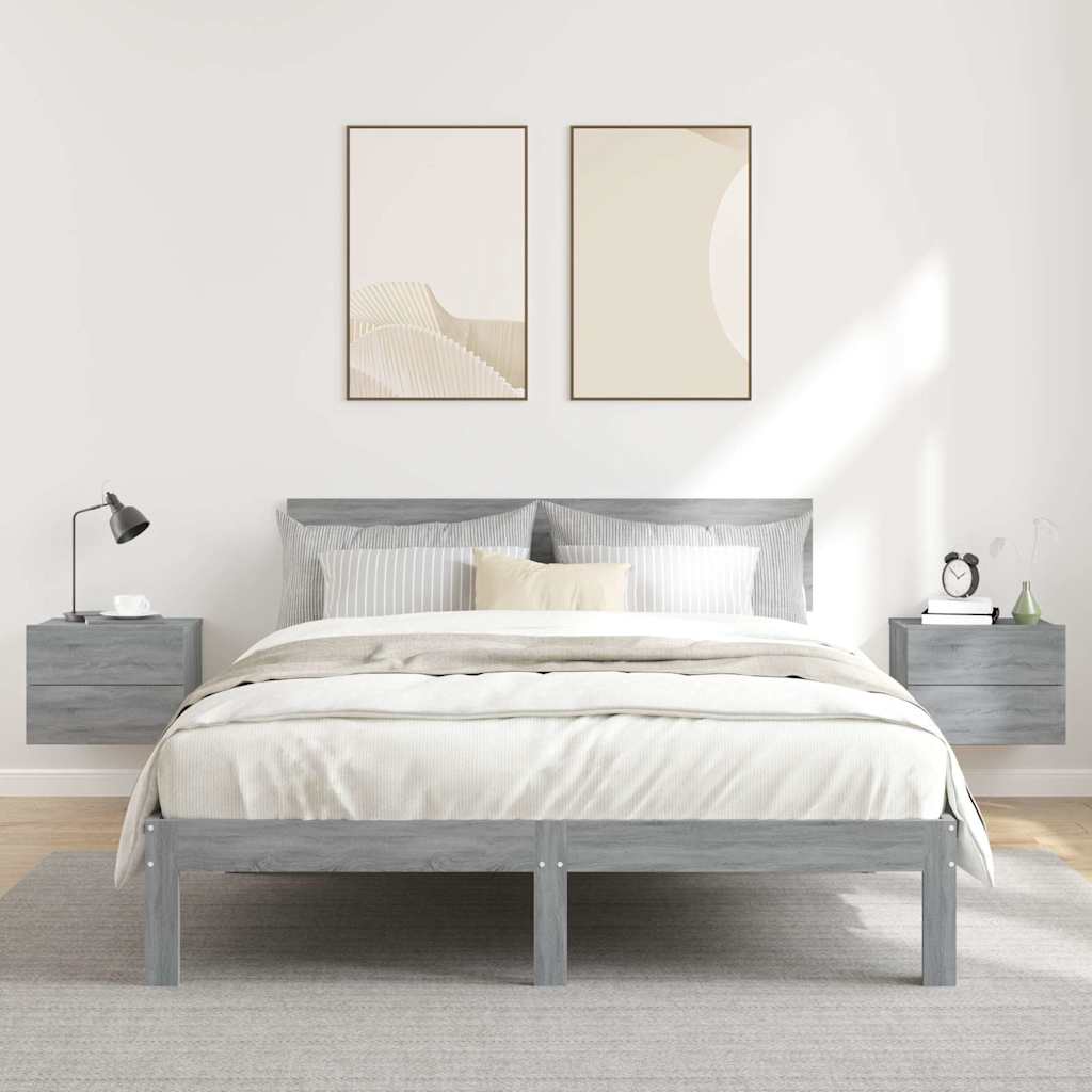 Bedside Cabinets 2 pcs Grey Sonoma 40x30x30 cm Engineered Wood