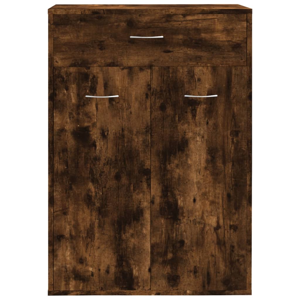Shoe Cabinet | Smoked Oak | Engineered Wood | Compact | Storage
