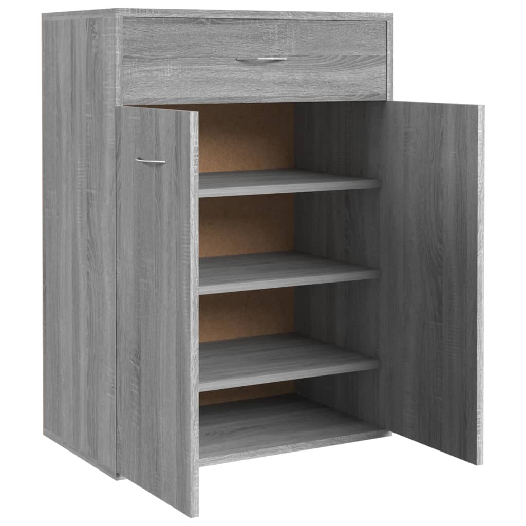 Shoe Cabinet | Grey Sonoma | Engineered Wood | Medium | Shoe Cabinet