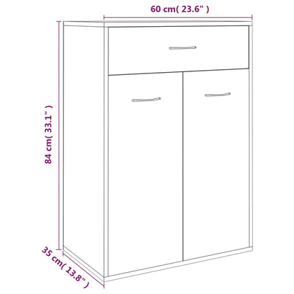 Shoe Cabinet | Grey Sonoma | Engineered Wood | Medium | Shoe Cabinet